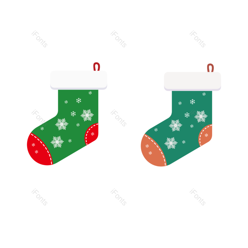 圣诞袜图片,袜子元素,电商装饰PNG,圣诞免抠素材